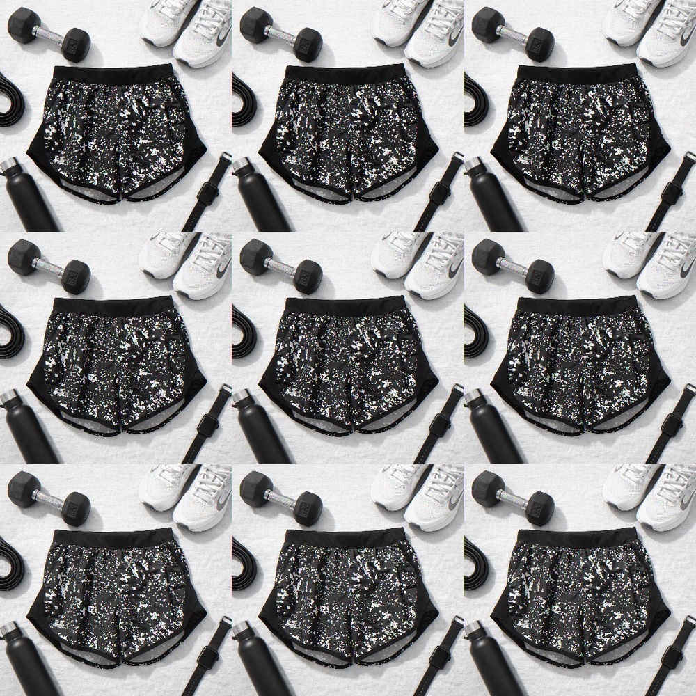 Under Armour Black Splatter Print Running Shorts | Size XS